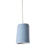 Trame Paint Stripe Pendant - White / Blue Stripe