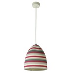 Trame Flower Stripe Pendant - White / Red