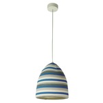 Trame Flower Stripe Pendant - White / Blue