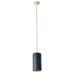 Be.Pop Candle 1 Pendant - Gold / Dark Blue