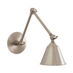 Library Swing Arm Wall Sconce - Satin Nickel