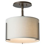 Exos Semi Flush Ceiling Light - Dark Smoke / Light Grey