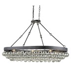 Balthazar Oval Chandelier - Black / Clear