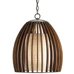 Carling Pendant - Old Iron / Putty Burlap