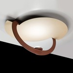 Real Wall / Ceiling Light - Brown / White