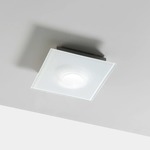 Pois 1L Semi Flush Ceiling Light - White