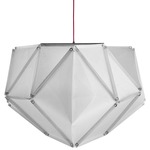 Fold Garnet Pendant - White