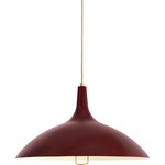 1965 Pendant - Brass / Chianti Red