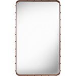 Adnet Rectangular Mirror - Tan Leather