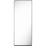 Adnet Full Length Mirror - Black Leather