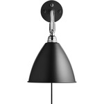 Bestlite BL7 Plug In Wall Sconce - Matte Black / Chrome