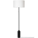 Gravity Floor Lamp - Blackened Steel / White