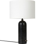 Gravity Table Lamp - Black Marble / White
