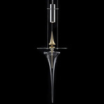 Perfume Spear Pendant - Gold Leaf / Transparent