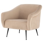 Lucie Occasional Chair - Matte Black / Pale Beige