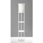 Stewart Floor Lamp - White / White