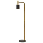 Emmett Floor Lamp - Antique Brass / Black