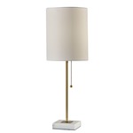 Fiona Table Lamp - Antique Brass / White