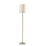 Fiona Floor Lamp - Antique Brass / White