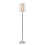 Fiona Floor Lamp - Brushed Steel / White