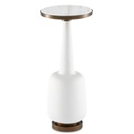 Greta Side Table - Antique Brass / Gesso White