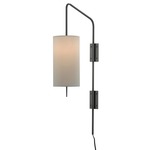 Tamsin Plug-in Wall Sconce - Oil Rubbed Bronze / Off White