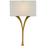 Choisy Wall Sconce - Antique Gold Leaf / White Linen