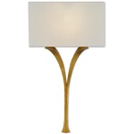 Choisy Wall Sconce - Antique Gold Leaf / White Linen