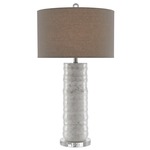 Pila Table Lamp - Ivory / Grey
