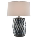 Milner Table Lamp - Indigo / Cloud / Gray Birch Silk