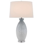 Hatira Table Lamp - Pale Blue / Off White
