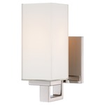 P1702 Wall Sconce - Polished Nickel / White