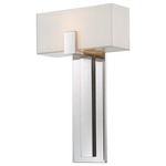 P1704 Wall Sconce - Polished Nickel / White