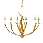 Menefee Chandelier - Antique Gold Leaf