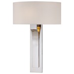 P1705 Wall Sconce - Polished Nickel / White