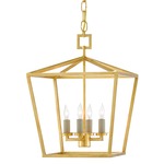 Denison Lantern Pendant - Contemporary Gold Leaf