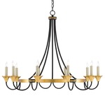 Hanlon Chandelier - Contemporary Gold Leaf
