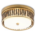 Ferber Ceiling Light Fixture - Brass / White