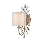 Asbury Wall Sconce - Aged Silver / White