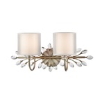 Asbury Bathroom Vanity Light - Aged Silver / White