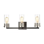 Bergenline Bathroom Vanity Light - Matte Black / Clear