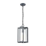 Bianca Outdoor Pendant - Aged Zinc / Clear