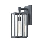 Bianca Outdoor Wall Sconce - Aged Zinc / Clear