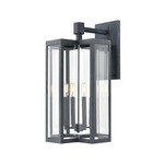 Bianca 4 Light Outdoor Wall Sconce - Aged Zinc / Clear