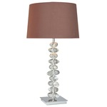 P733 Table Lamp - Chrome / Brown