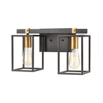 Cloe Bathroom Vanity Light - Matte Black / Brushed Brass