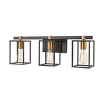 Cloe Bathroom Vanity Light - Matte Black / Brushed Brass