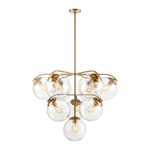 Collective Chandelier - Satin Brass / Clear