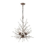 Crislett Chandelier - Sunglow Bronze / Clear