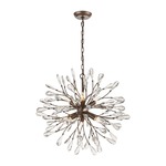 Crislett Cluster Chandelier - Sunglow Bronze / Clear